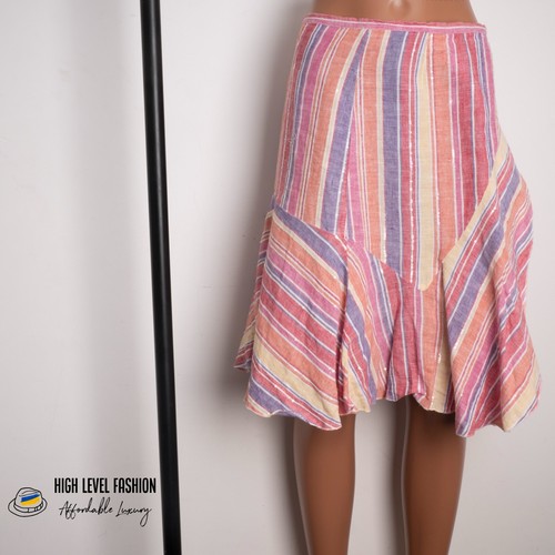 MAX MARA Weekend Women's Wrap Godet Multicolor Midi Skirt Size XS / S