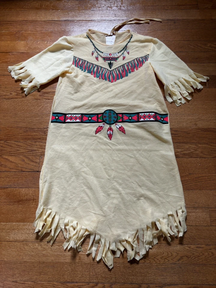 Disfraz de niña nativa americana rubí vintage Foto 2 de 4