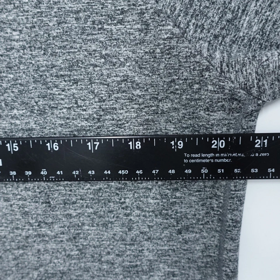 Sudadera Mandarina Mujer Mediana Gris Jaspeado Elastizada Manga Raglán Dobladillo Redondo Foto 2 de 4