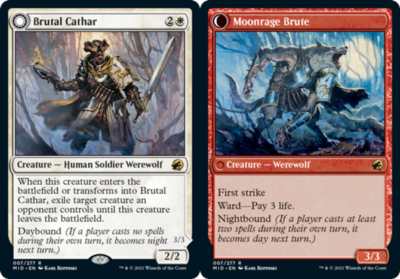 MTG - Brutal Cathar // Moonrage Brute - Innistrad: Midnight Hunt