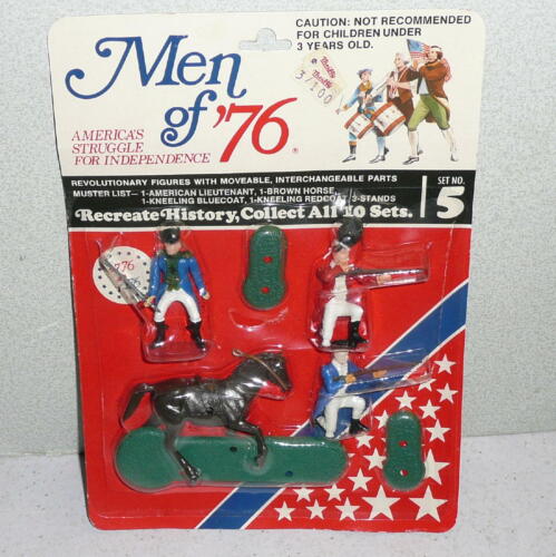 1975 MEN OF '76 #5 BLUECOATS & REDCOATS Revolutionary War Set *Unused NIP  - Afbeelding 1 van 4