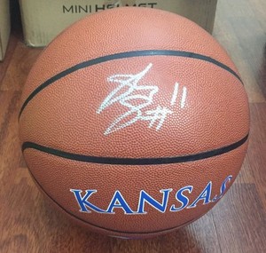 Josh Jackson Hand Signed Kansas Jayhawks Logo Basketball W Coa Ku Ebay