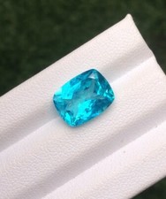 5.21ct Gorgeous 100% Natural Neon Blue Apatite Loose Gemstone