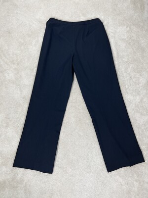 ladies dress slacks Women's Pants These black polyester pants are a womens size 12 with a hemmed inseam Women's Perfect Fit Pants, Straight-Leg