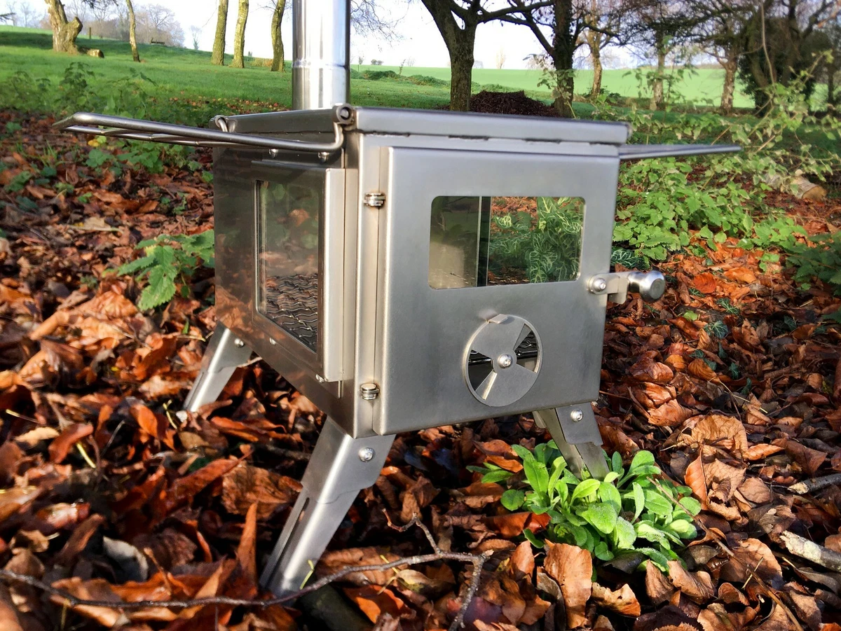 Outbacker® Firebox 'Flame' 304 Stainless 'Clear View' Tent Stove.  758763884763 | eBay