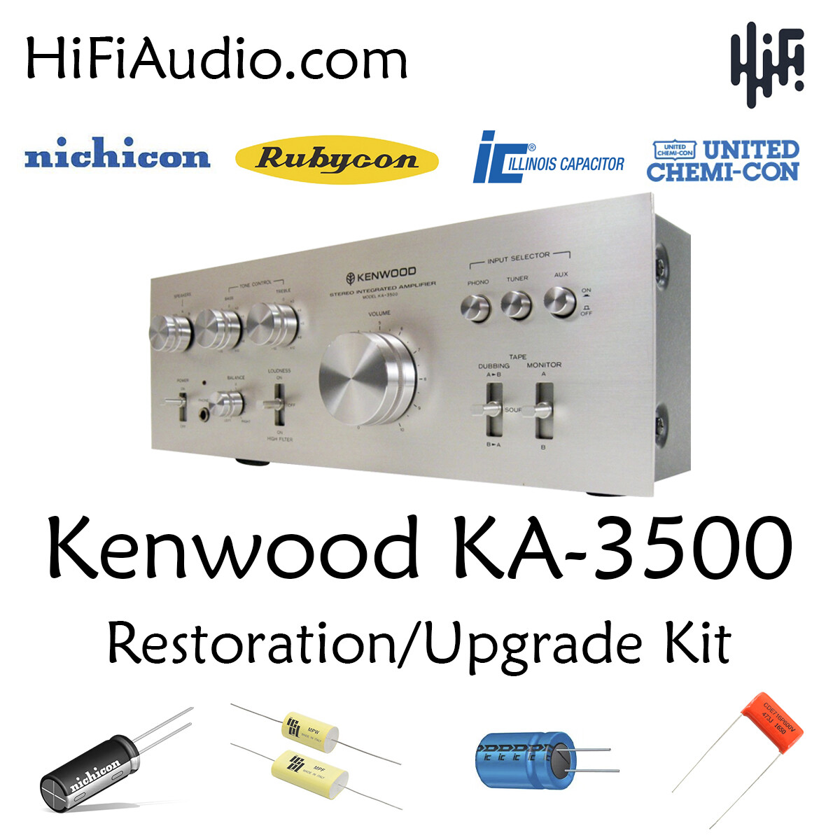 Kenwood KA-3500 rebuild restoration recap service kit repair 