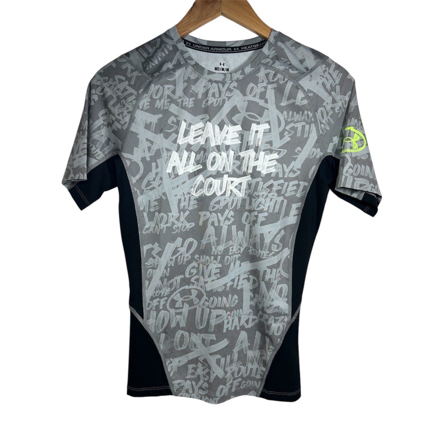 Under Armour Men M Compression Fit Colorblock Workout Tee