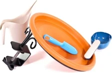 Deck Mounted Bird Bath Heavy Duty Detachable Hummingbird Bath with Adjustable