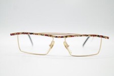 Vintage Carrera 5233 Gold Multicolored Square Glasses Eyeglass Frame NOS
