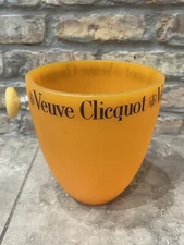 Vintage Veuve Clicquot Champagne Orange Acrylic Ice Bucket Cooler