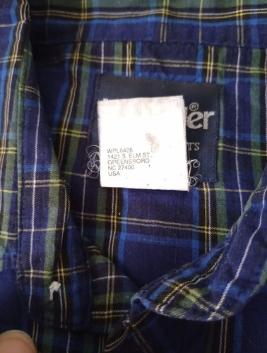 Wrangler Girl Size XL Pearl Snap Western Plaid Button Up Long Sleeve Shirt "AC" - Picture 6 of 6