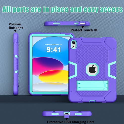 Case 6/7/8/9/10/11th Air 13" 11" M3 2025 Pro 12.9 Mini 6 5 Silicone Stand Cover - Picture 77 of 90