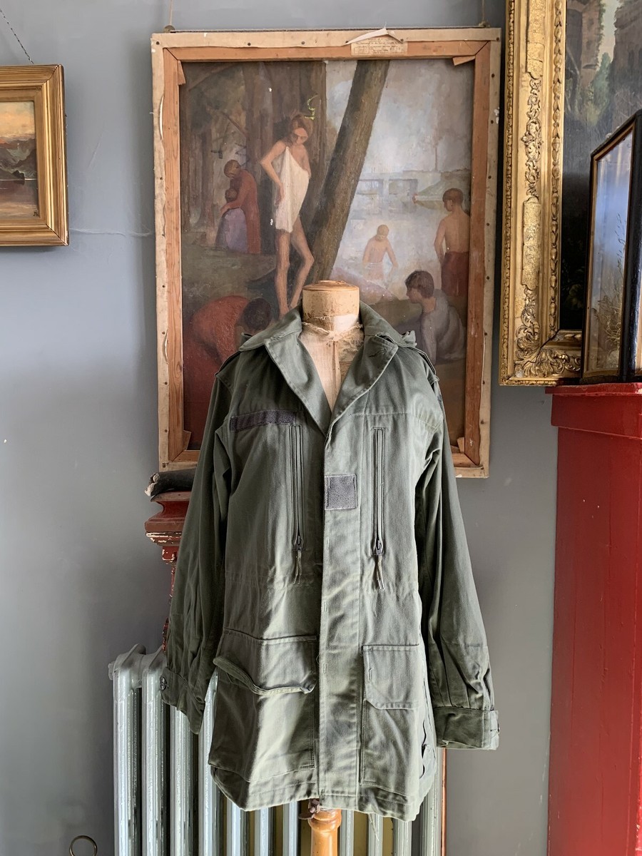 Vintage 1977 French khaki army jacket size 92C | eBay