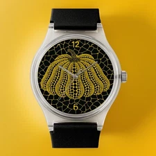 YAYOI KUSAMA Pumpkin Infinity MOMA Basquiat Dots Pop Art Wrist Watch Wristwatch