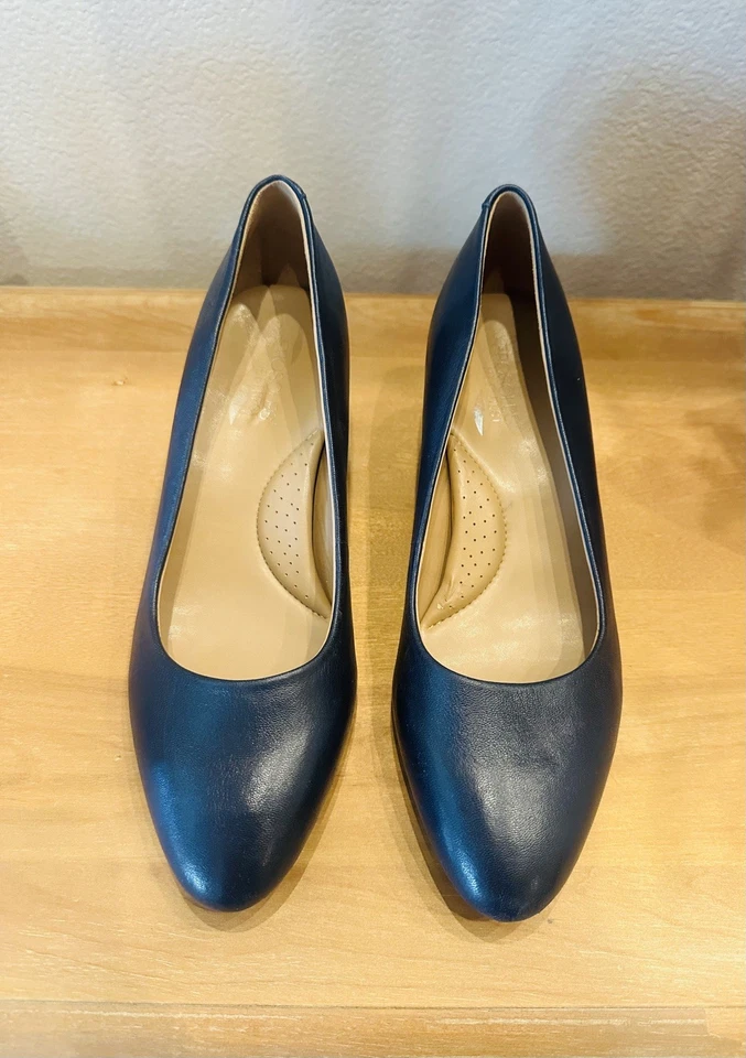 Aerosoles Women’s Shoes Navy Blue Inner circle Heels Pumps Size 8.5 M - Image 2 of 4