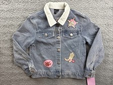 Disney Toy Story Jacket Girls Small 6/7 Denim Jean Cowgirl Era Patches Western