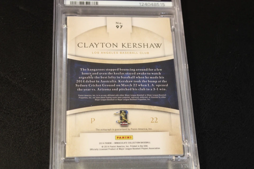 2014 Panini Immaculate - Autograph - Clayton Kershaw 21/25 - PSA EX-MT 6.5 - Image 4 of 4