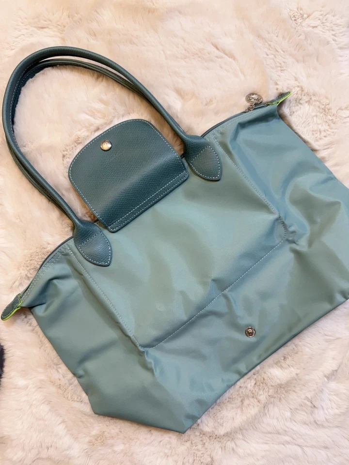 Longchamp Le Pliage Tote Bag Recycled Canvas Green M Size ~NEW~ - Image 3 of 4
