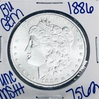 1886 BU UNCIRCULATED MORGAN SILVER DOLLAR AUTHENTIC U.S. MINT FREE SHIPPING 7562