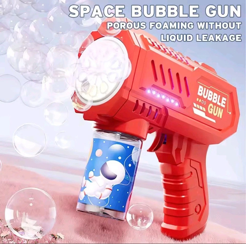 Automatic Bubble Gun Rocket – Bubble Machine Toy with Bubble Solution for Kids - Bild 3 von 4