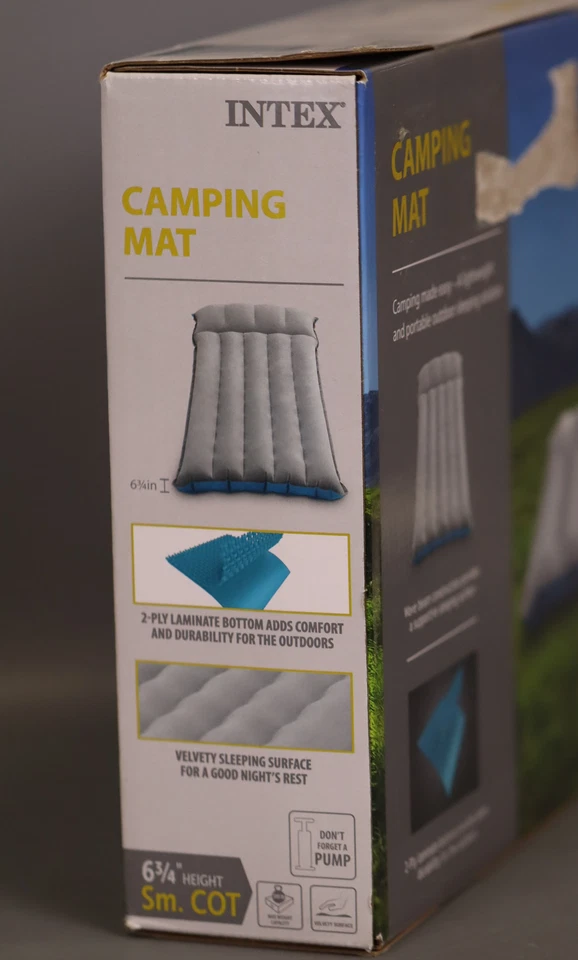 Intex - Colchón de aire para dormir camping 26,5" x 72,5": uso duradero en exteriores Foto 2 de 4