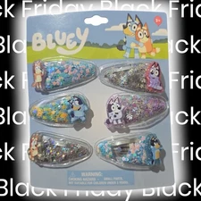  Bluey Hair Accessories For Girls, 6pc Cute Hair Clips Barretts 