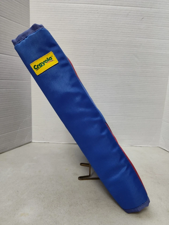 Fichário vintage com zíper Crayola 2" lápis vermelho cores primárias classe tecido escolar  - Imagem 3 de 4