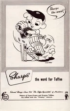 Sharps Toffee Print Ad 1953 Edward Sharp & Sons Maidstone Super-Kreem Specialist