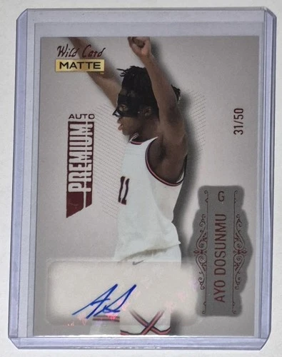 Ayo Dosunmu Autograph Minnesota Timberwolves 2022 Matte Auto Wild Card