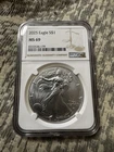 2025 $1 American Silver Eagle NGC MS69 Brown Label Beautiful