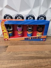 HOT WHEELS Shower Gel Bath Body Wash Kids Travel Size Holiday GIFT Set 4 x 75ml