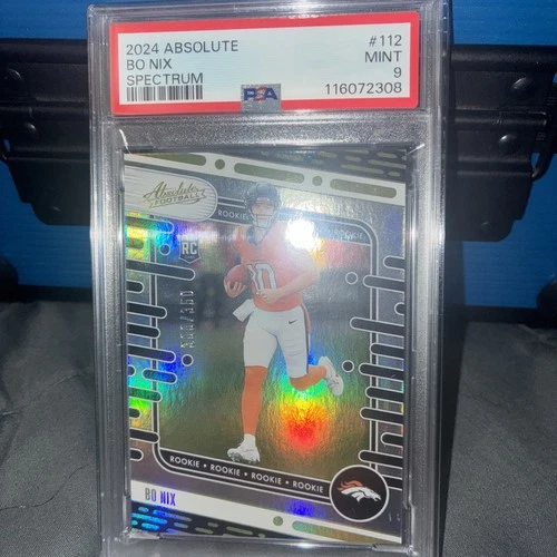 Bo Nix /350 (RC, SP) PSA 9 - 2024 Panini Absolute Spectrum Parallel #112
