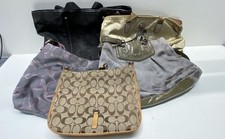 Lotto 5 Borse Coach in Tela Condizioni Miste