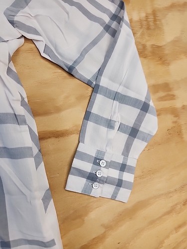 MK Mountain Khakis Relaxed Gray Plaid Mesa Long Sleeve Shirt Womens Small - Picture 5 of 8