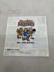 Sega Saturn Soft Three Dirty Dwarfs Used