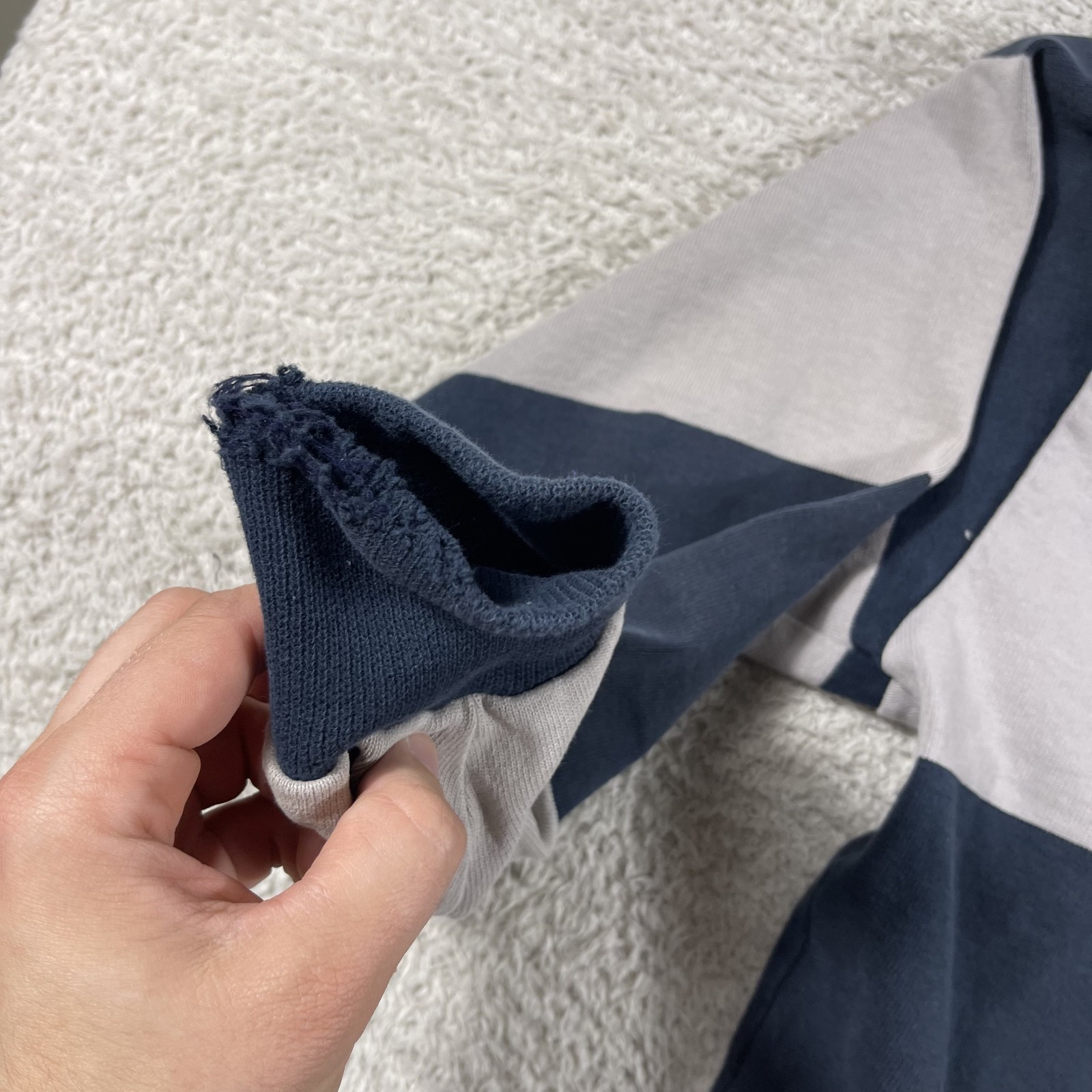 Vintage New Zealand Rugby Shirt Mens Large Striped Long Sleeve Hooded All Blacks