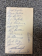 1958 DETROIT TIGER SPRING TRAINING SIGNED POSTCARD-LAKELAND-KALINE,BILLY MARTIN