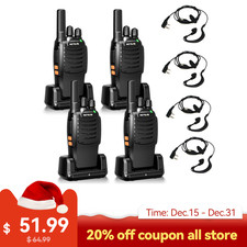 4Pack Retevis H777plus FRS Long Range Walkie Talkies Rechargeable Two Way Radios
