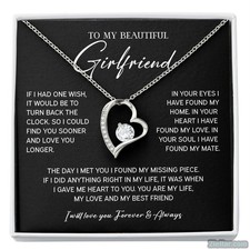 To My Girlfriend Necklace Gift, Romantic Birthday Jewelry for Girlfriend
