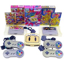 BOMBERMAN SUPER MULTI TAP 2 + Controller + Cart SFC Super Famicom Japan Import