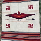Vintage New Mexico Chimayo Rug-Whirling Logs-Thunderbird-Superb!!-52" x 78"