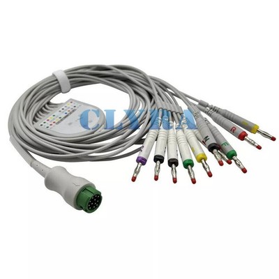10 Lead EKG ECG Cable Leadwires Banana 4.0 Plug for Biocare IE6 Patient Monitor