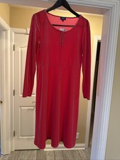 Chaps  crimson Dress Size Large New With Tags Velour Look $79.50