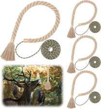 4 Pack Hemp Scrape Rope 30 Inch Scent for Deer Hunting Mock Brown