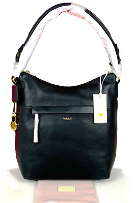 Radley Handtasche Schultertasche Schwarz Leder Medium Postman Mews Neu UVP 239