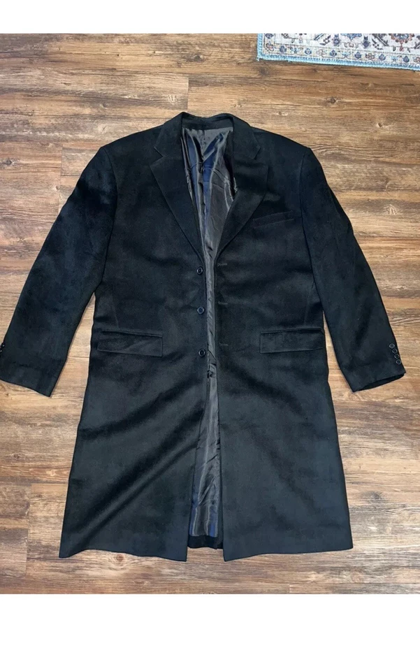 正品巴基斯坦 100% 正品羊绒羊毛外套,灰色和黑色可选,46R — 第 2/4 张图片