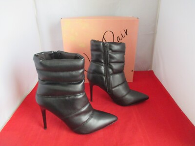WILD PAIR Duaa Quilted Booties - Black - US Size 8 1/2  -  #683