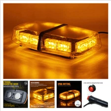 Car Truck Magnetic Strobe Amber Warning Light (HS97) Flashing Beacon 12/24V 36W