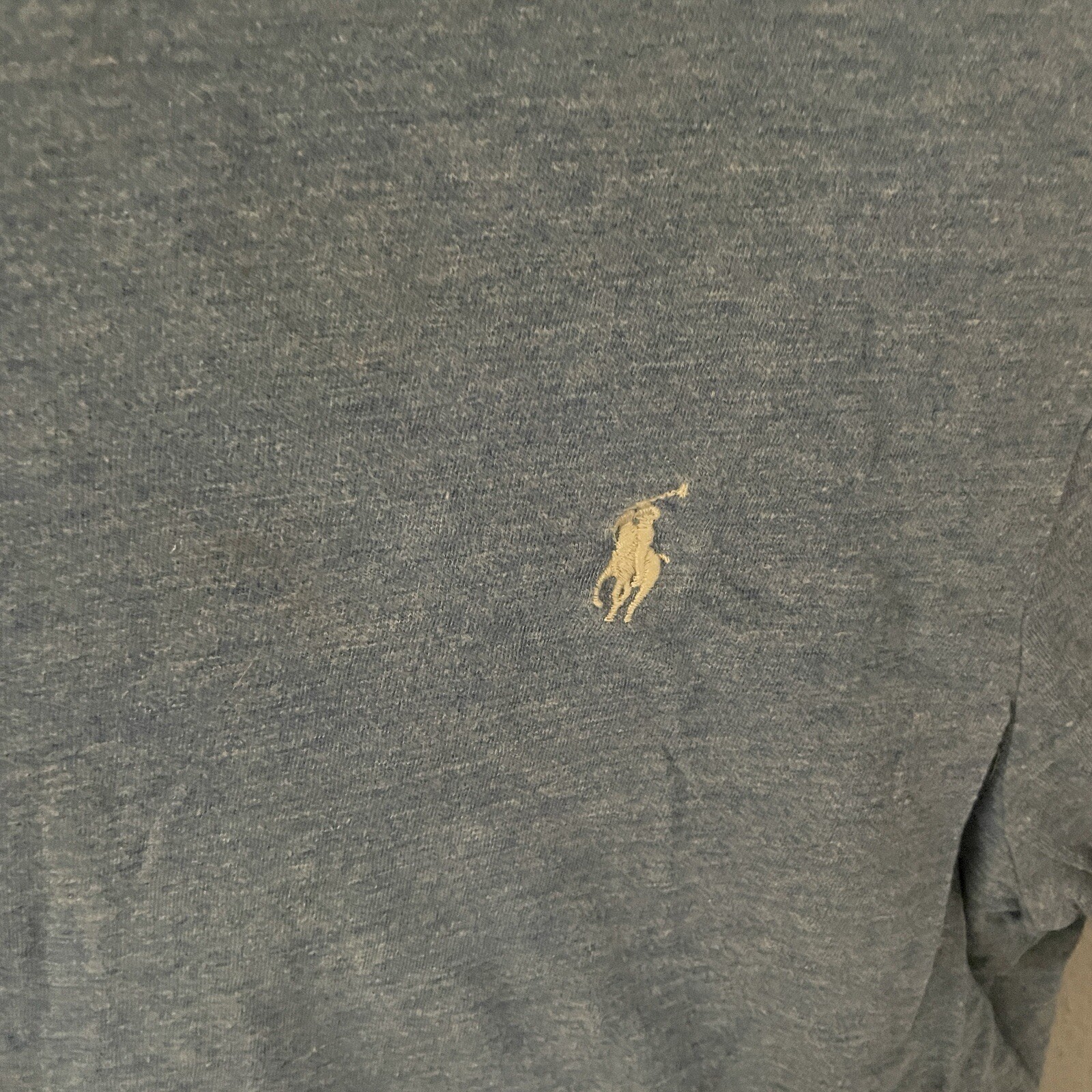 Ralph Lauren Polo Grigio Blu Manica Corta Pony Logo T Shirt Uomo Taglia M