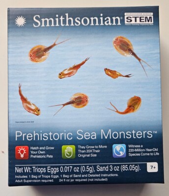 Smithsonian Institution Sea Monsters Prehistoric Pets Triops Eggs Sand Kit STEM